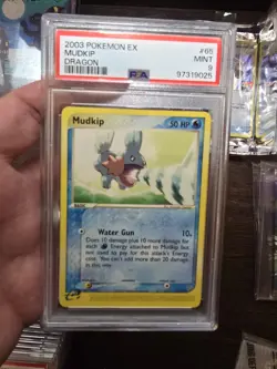 PSA 9 MINT Mudkip 65/97 EX Dragon 2003 Pokemon Card - Image 1
