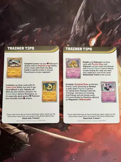 Pokemon Mega Evolution Build & Battle Prerealese Trainer Tip Art Cards Venusaur - Image 3