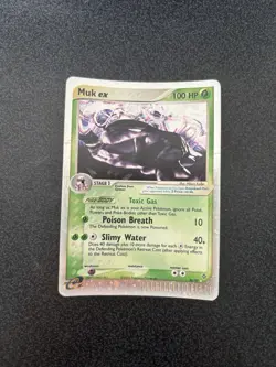 Muk ex 96/97 EX Dragon 2003 Pokemon Card Played Condition - Image 1
