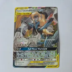 Pokemon TCG Lucario Melmetal GX Card Unbroken Bonds Holo 120/214 - Image 1