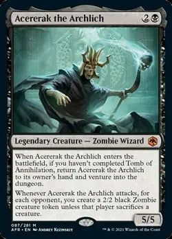 Acererak the Archlich Magic mtg Light Play, English Adventures in the Forgotten - Image 1