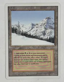 Taiga Revised LP Light Play MTG Magic The Gathering A - Image 1
