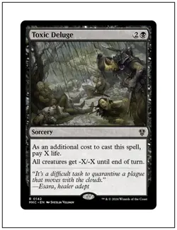 1x Toxic Deluge, Murders at Karlov Manor Commander, Magic MTG NM - Image 1