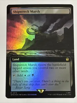 MTG Universes Beyond: Doctor Who Shipwreck Marsh Extended Art Foil 0515 NM Rare - Image 1