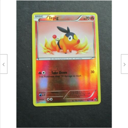 Tepig 16/114 Common | BW: Base Set | Pokemon Card REV HOLO EXC - Image 1