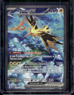 Pokemon TCG Zapdos EX Card 202/165 Scarlet Violet-151 Sir - Image 1