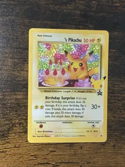 Pokemon Pikachu Birthday 24/53 Celebrations: Classic Collection Holo - Image 2