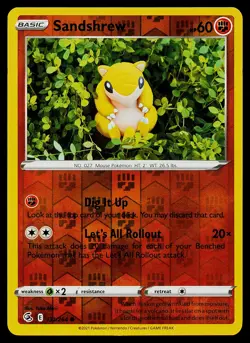 Pokemon SWSH08: Fusion Strike 131/264 Sandshrew Reverse Holo - Image 1
