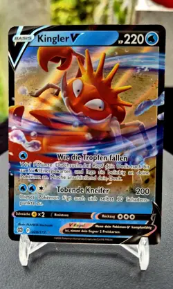 🦀 Pokemon Karte Kingler V #28 Strahlende Sterne - Deutsch - Near Mint 🦀 - Image 1