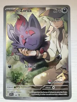 N’s Zorua 189 Pokemon Center Stamped Journey Together ETB Promo - Image 1