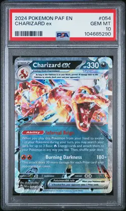 2024 POKEMON PAF EN-PALDEAN FATES #054 CHARIZARD EX PSA 10 - Image 1