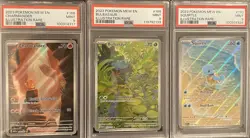 Pokemon 151 Starter Trio. Bulbasaur, Charmander, Squirtle PSA 9. - Image 1