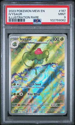 2023 POKEMON MEW EN-151 ILLUSTRATION RARE #167 IVYSAUR PSA 9 - Image 1