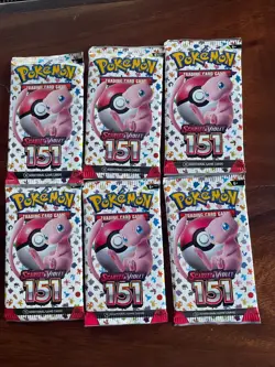 Lot of 6 Pokemon TCG Scarlet And Violet 151 Booster Packs (SEALED) - Image 1