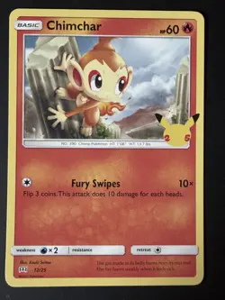 Chimchar Pokemon McDonalds Promo Card - 25th Anniversary 12/25 - Image 1