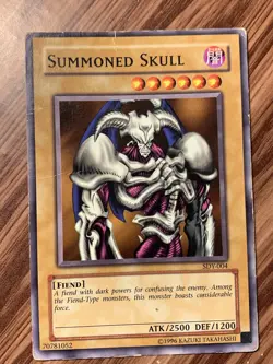 Yu-Gi-Oh! Summon Skull SDY-004 Yugioh HP TCG Card 1996 Anime - Image 1
