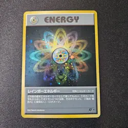 Rainbow Energy Pokemon Card Japanese Game Nintendo Rare Holo Team Rocket - Image 1