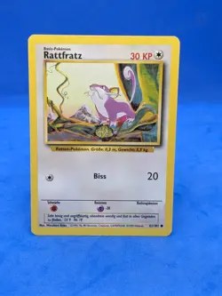 1999 Base Set German 61/102 Rattata (Rattfratz) Rare Pokemon Card - Image 1