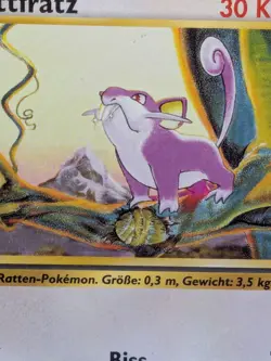 1999 Base Set German 61/102 Rattata (Rattfratz) Rare Pokemon Card - Image 4