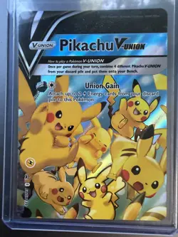 Pokemon Pikachu V-Union SWSH139 Black Star Promo Card Holo Full Art 2021 TCG ENG - Image 1