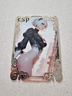 2B - NieR: Automata 185/200 Silber limited Metall Waifu Goddess Story Card - Image 1