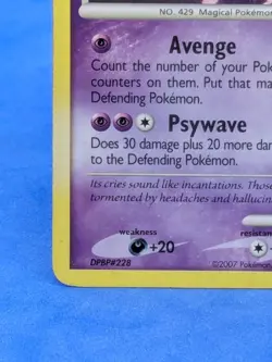 Mismagius 10/130 Diamond and Pearl Holo Pokemon Card - Image 5
