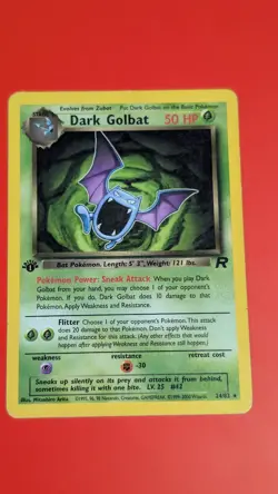 1st Edition Dark Golbat 24/82 Team Rocket Set Rare Vintage Pokemon Card - NM - Image 1