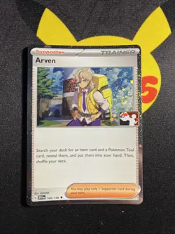 Arven 166/198 Uncommon Prize Pack Series Cards Cosmos Holo Pokemon Card - Image 1
