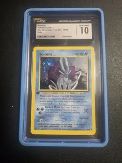 1st Edition Suicune 14/64 Neo Revelation Pokemon Card CGC 10 Gem Mint - Image 1