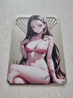 Nezuko Demon Slayer 068/150 Silber limited Metall Waifu Goddess Story Anime Card - Image 1