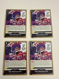 OP12-098 Hair Removal Fist X4 Playset One Piece Card Game TCG CCG English - Image 1
