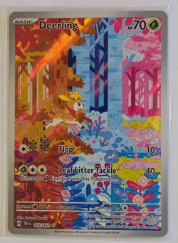 2024 Deerling Holo Card 165/162 Illustration Rare (NM) - Temporal Forces Pokemon - Image 1