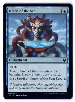 Omen Of The Sea NM* FOIL Theros Beyond Death ENGLISH 058/254 mtg -UnltdCards - Image 1