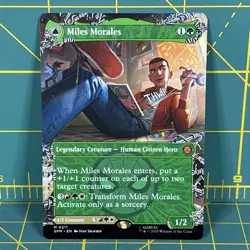 Miles Morales 0211 Borderless Marvel's Spider-Man SPM MTG Mythic Rare Magic New - Image 1