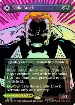 NM Borderless Foil Eddie Brock, MTG, Marvel's Spider-Man, Magic, 233 - Image 1
