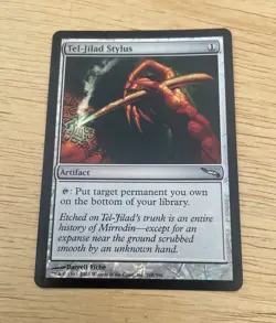 MTG Magic The Gathering Card Tel-Jilad Stylus Artifact Foil Darrell Riche #260 - Image 1
