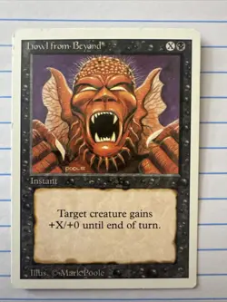 1994 MAGIC THE GATHERING (MTG) HOWL FROM BEYOND (BLACK) TCG REVISED EDITION CARD - Image 1