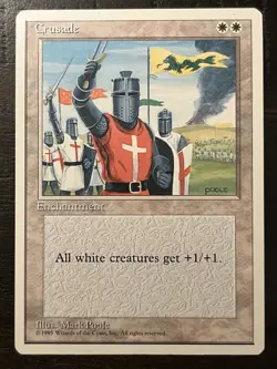 MTG Crusadee 4th Edition Regular Rare -Moderate Play - Image 1