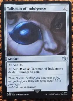 ✨Talisman of Indulgence✨ MTG | Universes Beyond: Doctor Who | NM/M | U 0252 - Image 1