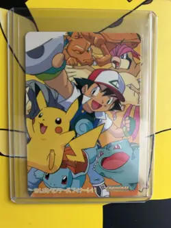 Pokemon Carddass Japanese Bandai 1999 #191 Pikachu, Ash and friends - Image 1