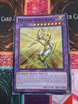 Yugioh Masked HERO Koga SDHS-EN042 Super Rare Unlimited Near Mint - Image 1