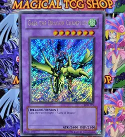 Yugioh Gaia The Dragon Champion LOB-125 Secret Rare Ultra Rare Name Error NM - Image 1