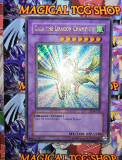 Yugioh Gaia The Dragon Champion LOB-125 Secret Rare Ultra Rare Name Error NM - Image 2