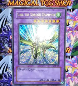 Yugioh Gaia The Dragon Champion LOB-125 Secret Rare Ultra Rare Name Error NM - Image 5