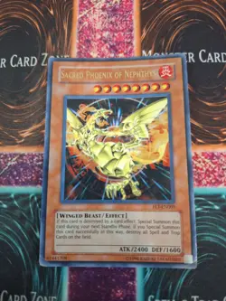 Yugioh Sacred Phoenix of Nephthys FET-EN005 Ultra Unlimited Moderately Played - Image 1