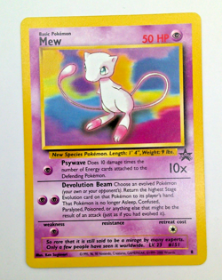 Mew Basic Pokemon Card - Black Star Promo card #8 Near Mint Condition - Image 1