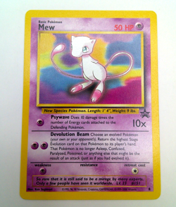 Mew Basic Pokemon Card - Black Star Promo card #8 Near Mint Condition - Image 3