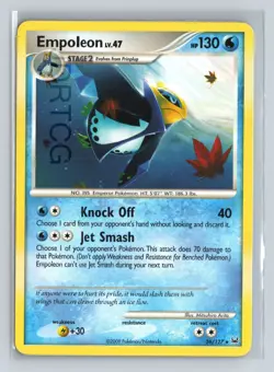 Pokemon Trading Card Platinum Rare 26/127 Empoleon Lv 47 - Image 1