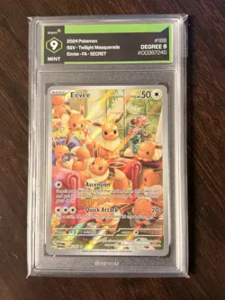 Pokemon Eevee Full Art Holo Illustration Twilight Masquerade Rare Card 188/167 - Image 1
