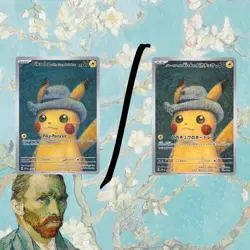 Pikachu with Grey Felt Hat | Van Gogh Pokemon Cards | Eng. | #8 | Read Descrip. - Image 1